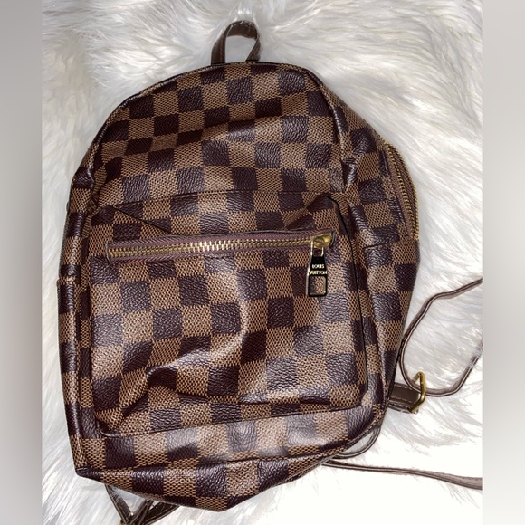 CHECKERED MINI BACKPACK - Picture 1 of 6
